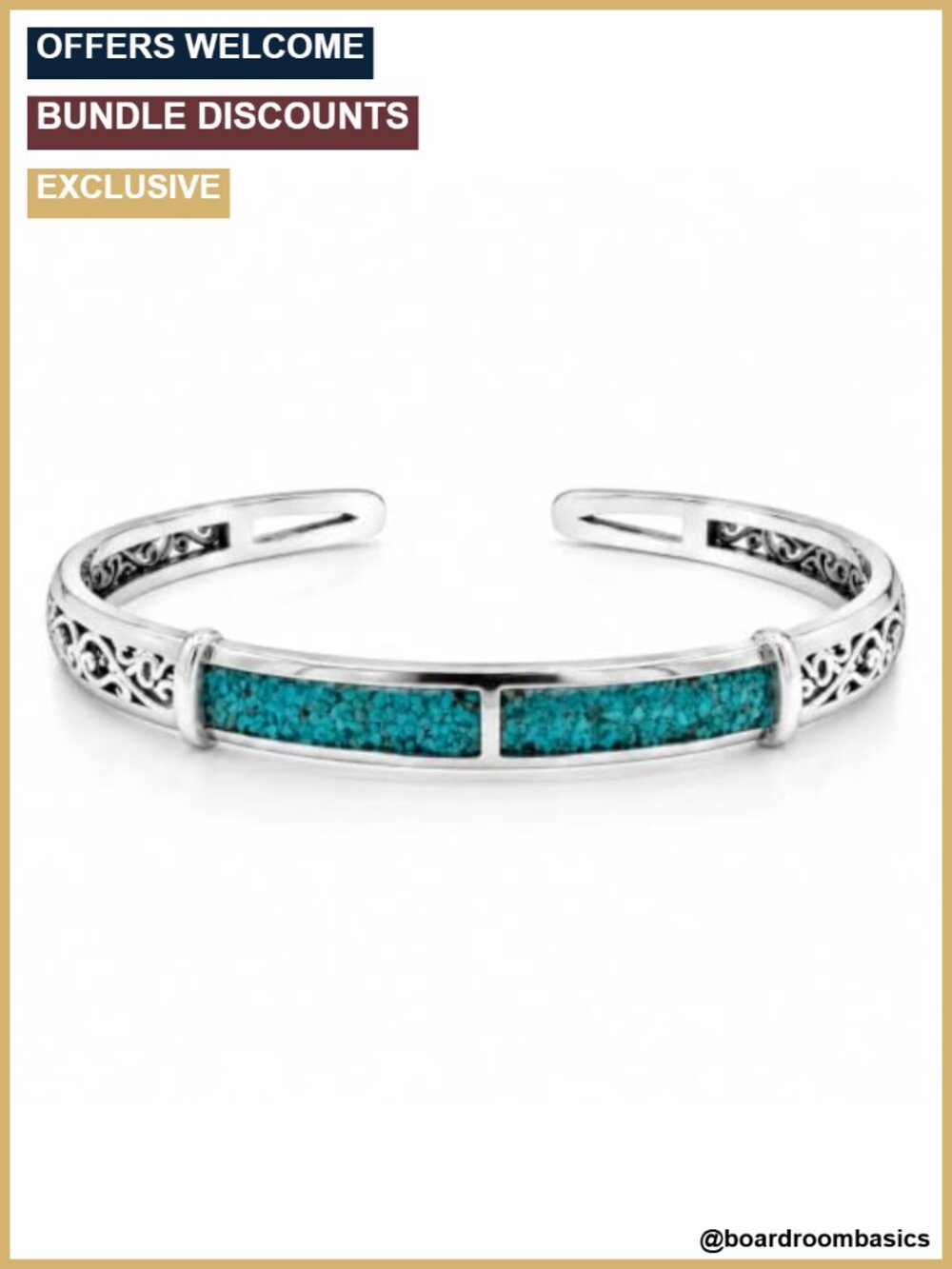 925 Sterling Silver Turquoise Cuff Bracelet Adjustable Open Cuff Boho Bangle